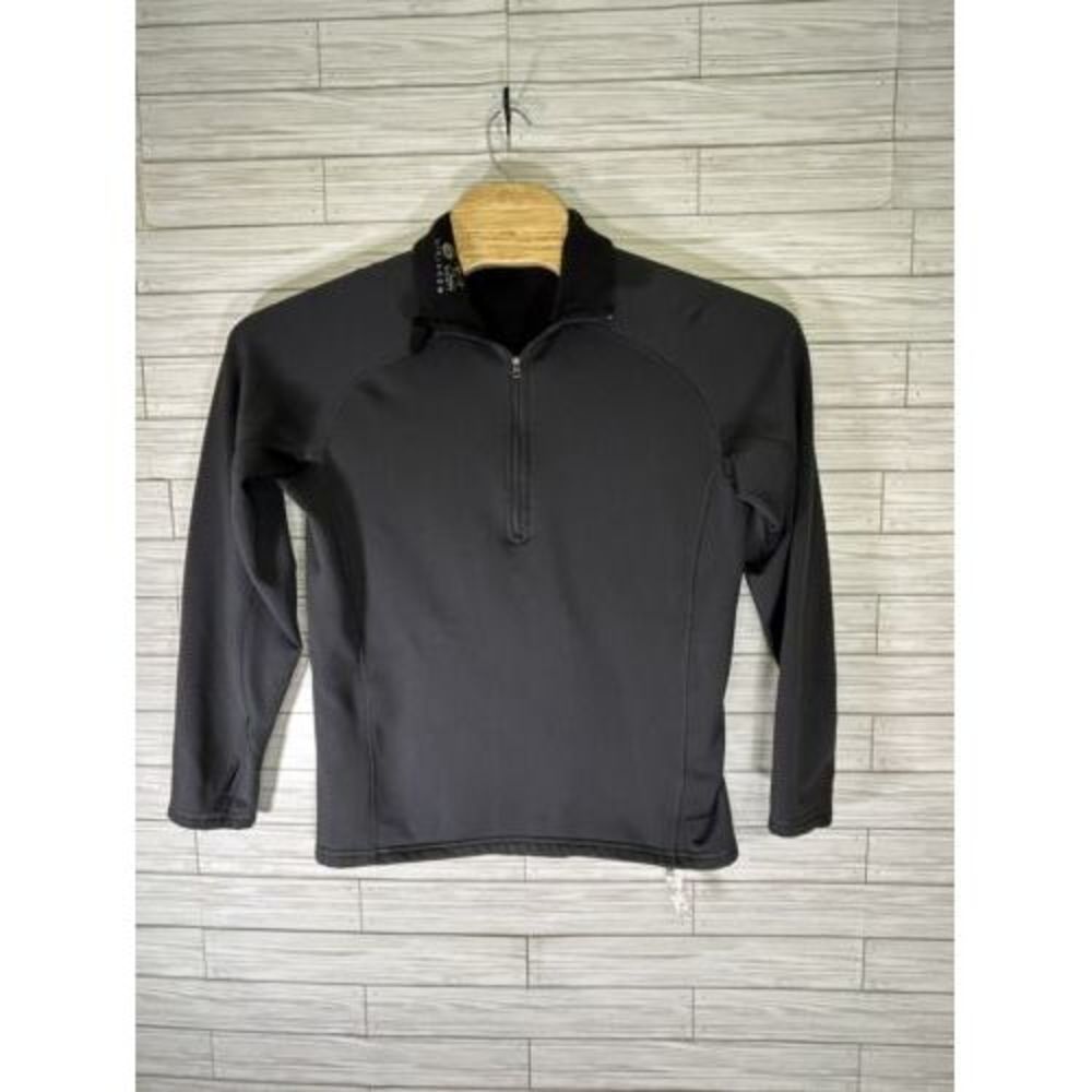 Mountain Hardwear Womens Reversible Quarter Zip Pullover Size Large Black